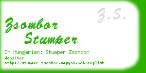 zsombor stumper business card